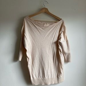 Moth Off the Shoulder Creamy sweater